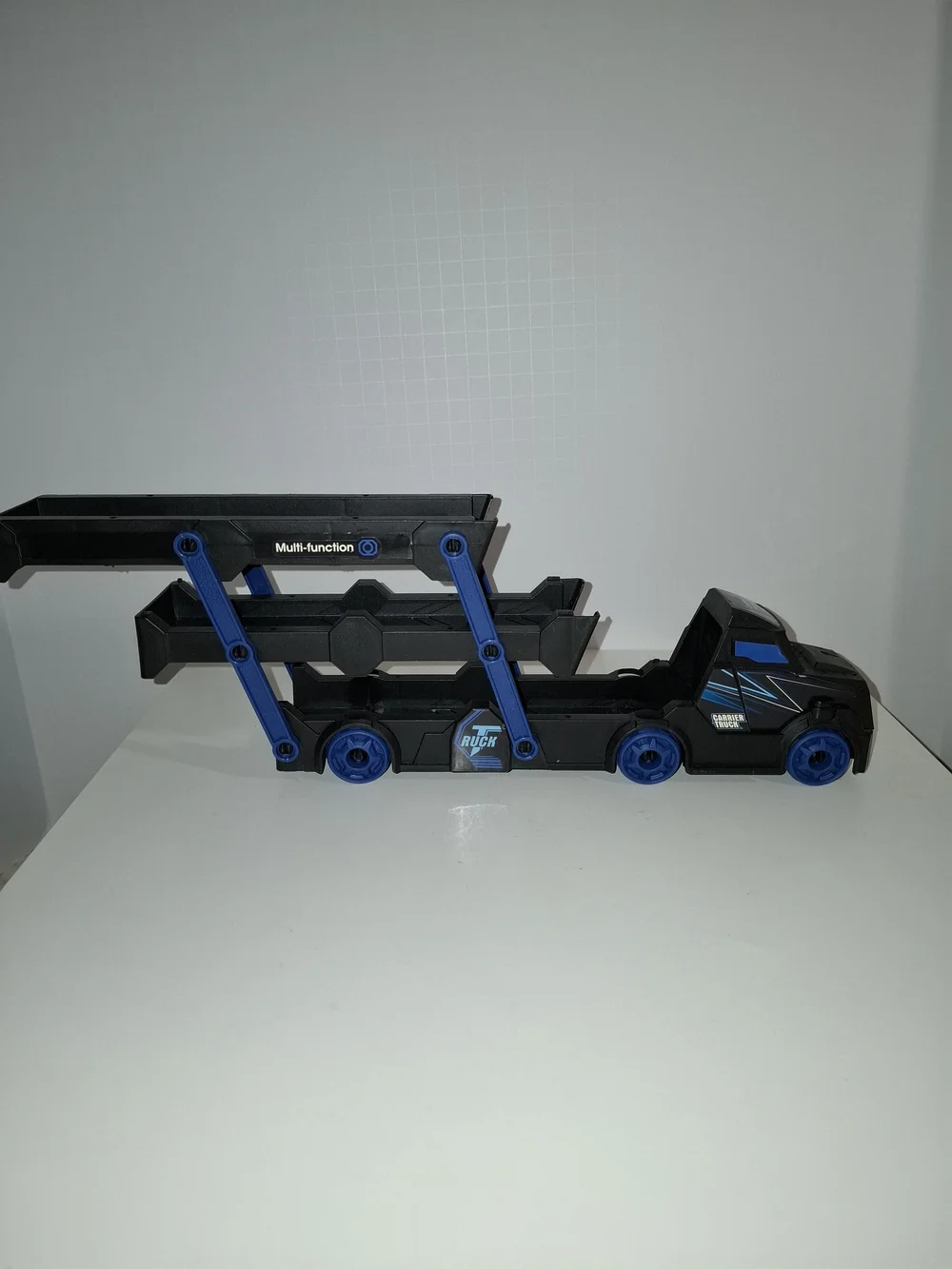 Misco Toys Multi-Function Black and Blue Toy Car Carrier Truck